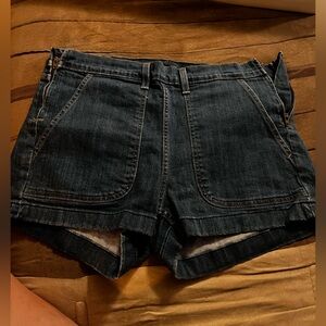 Levi's Levis High Rise Double Side Zipper Denim Shorts Women Blue Size 32